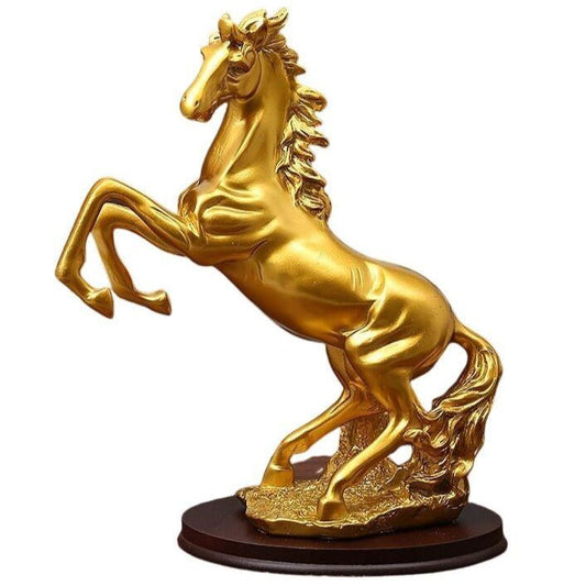 statue-cheval-or