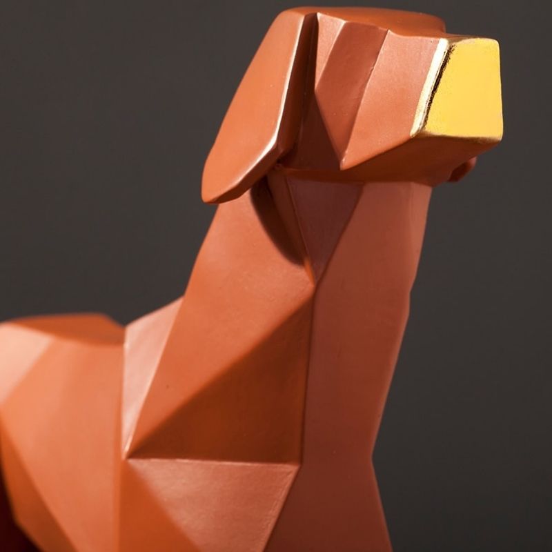 Statue Chien Origami - Collection Signature