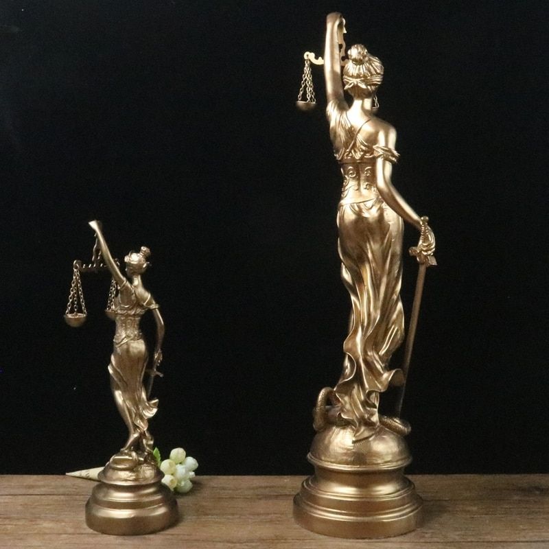 Statue Grecque Déesse Cuivrée — Édition Luxe