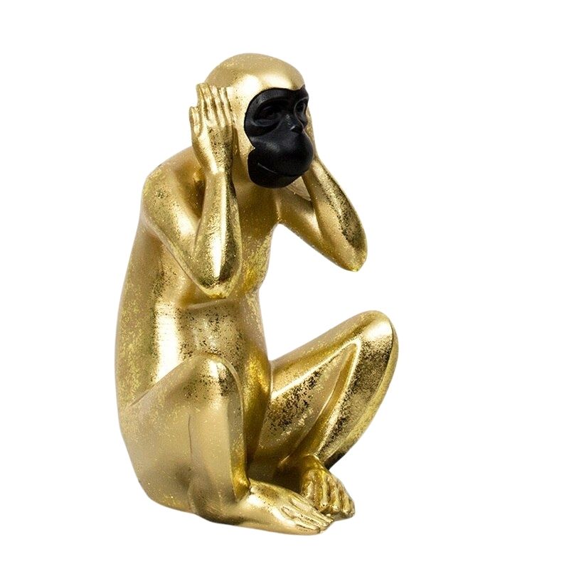 Statue des 3 Singes en Or - Édition Prestige