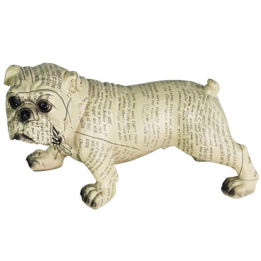 statue-bouledogue-journaux