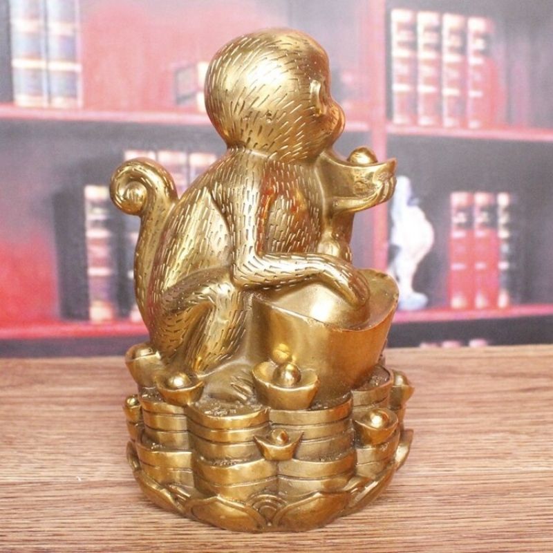 Statue Singe en Cuivre