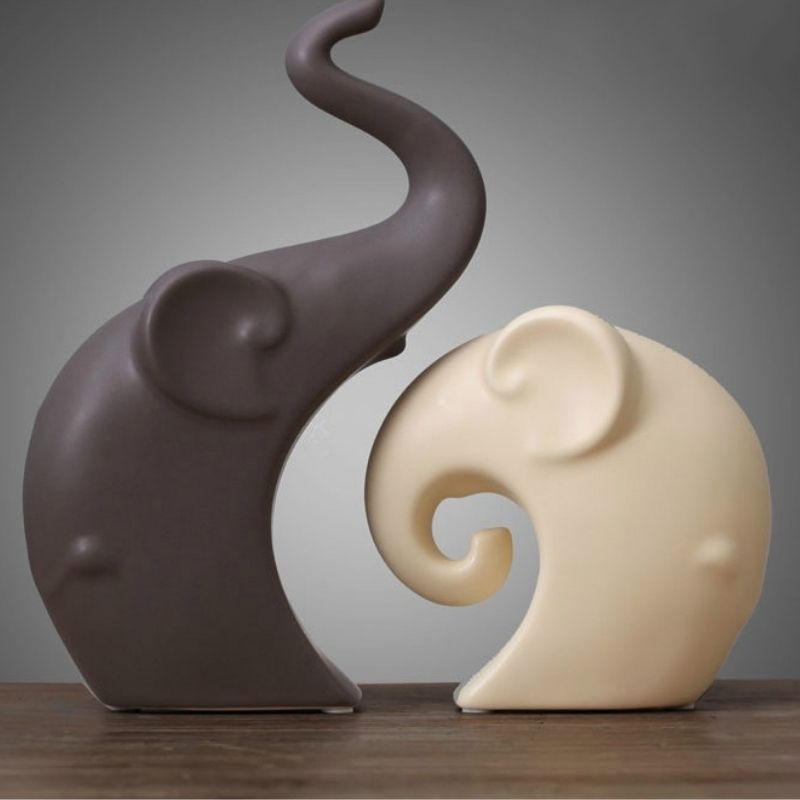 Statue Éléphant – Couleur Design Premium