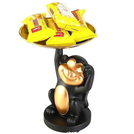 statue-singe-assiette