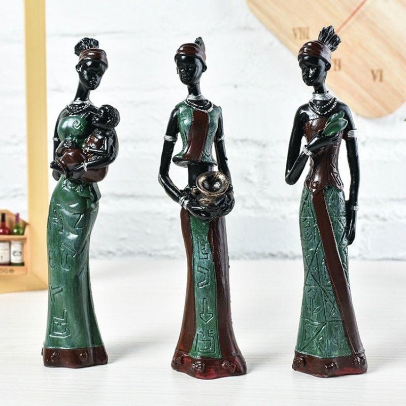 Statue Africaine Verte — Édition Signature