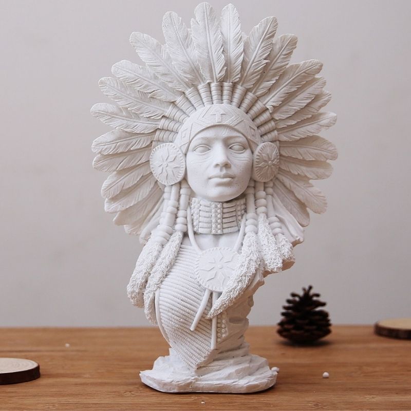 Statue Femme Indienne — Collection Prestige