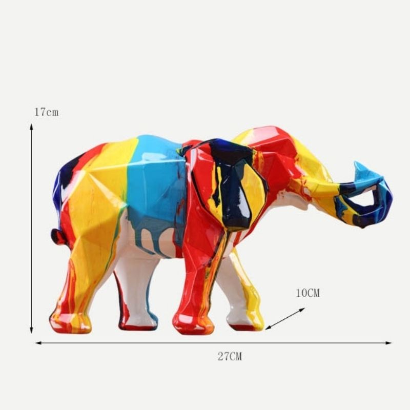 Statue Éléphant Multicolore - Édition Signature