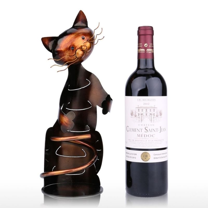 Statue Chat Bouteille Édition Signature
