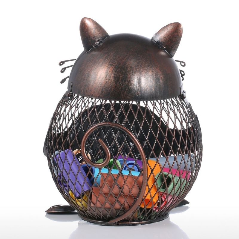 Statue Chat en Métal Argenté – Édition Prestige