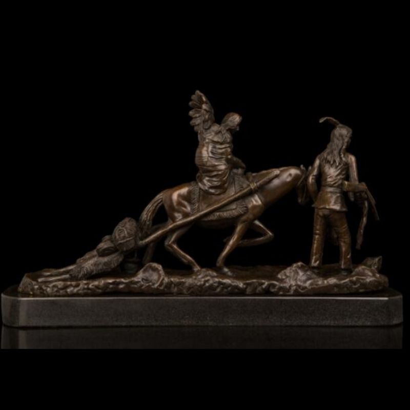 Statue Indienne en Bronze — Édition Prestige