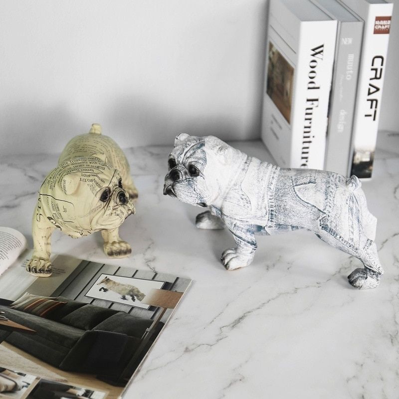 Statue Bouledogue en Tissus - Collection Signature