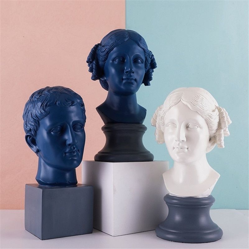 Statue Grecque — Homme Bleu