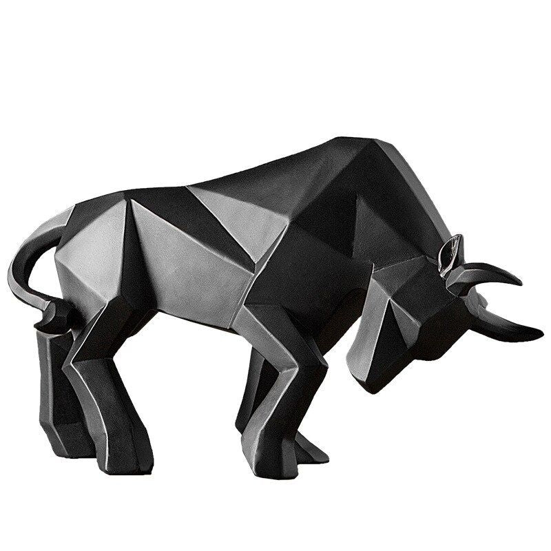 statue-origami-taureau-noir