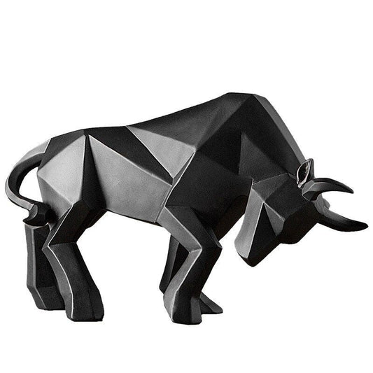 statue-origami-taureau-noir