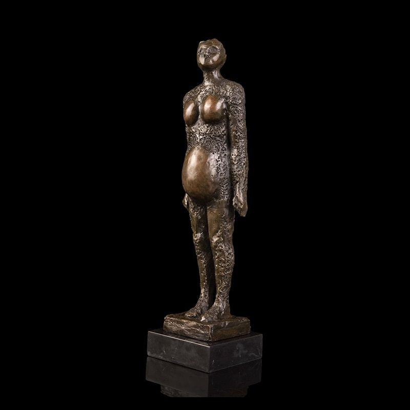 Statue Africaine Moderne - Femme Enceinte