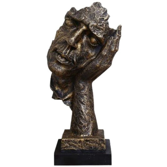 statue-homme-visage-bronze