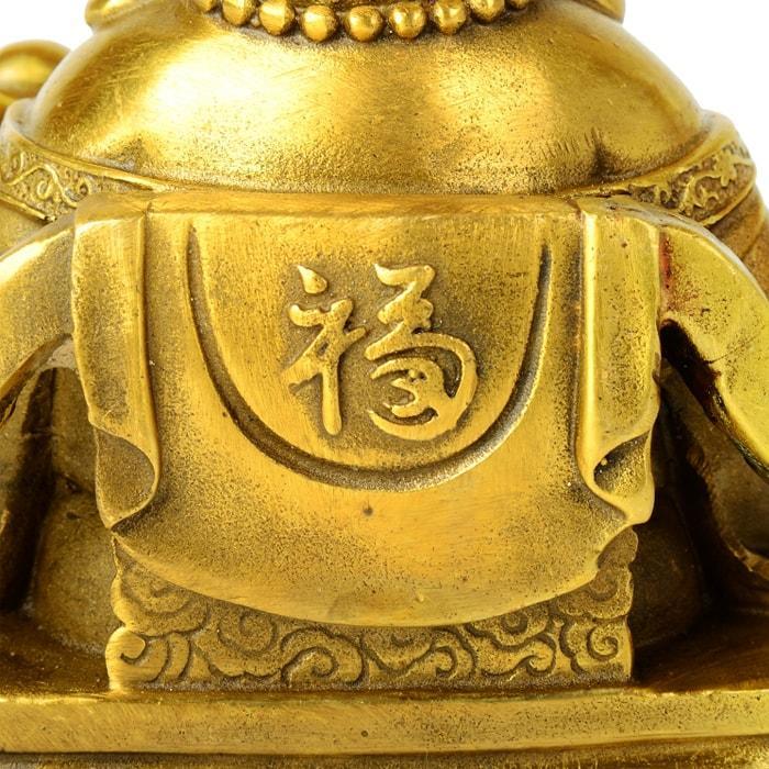 Statue Bouddha Rieur d'Or — Édition Luxe
