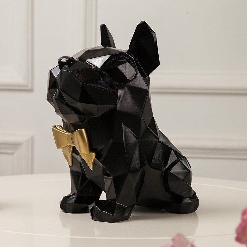 Statue Bouledogue Français Noir - Édition Prestige
