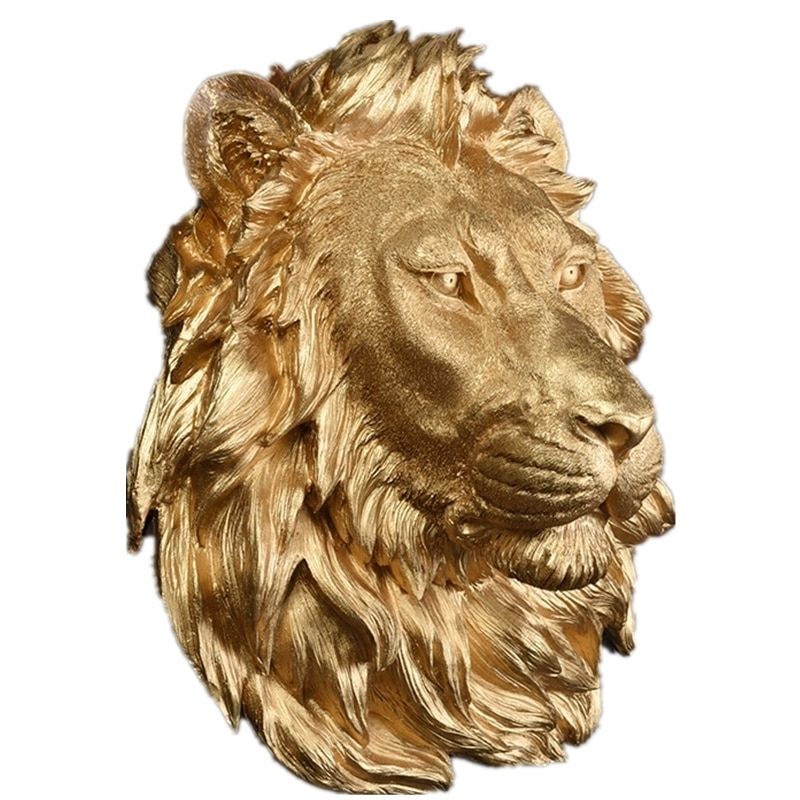 Statue Lion Doré – Déco Signature