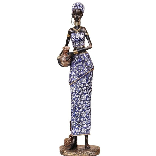 statue-de-femme-africaine-bleue