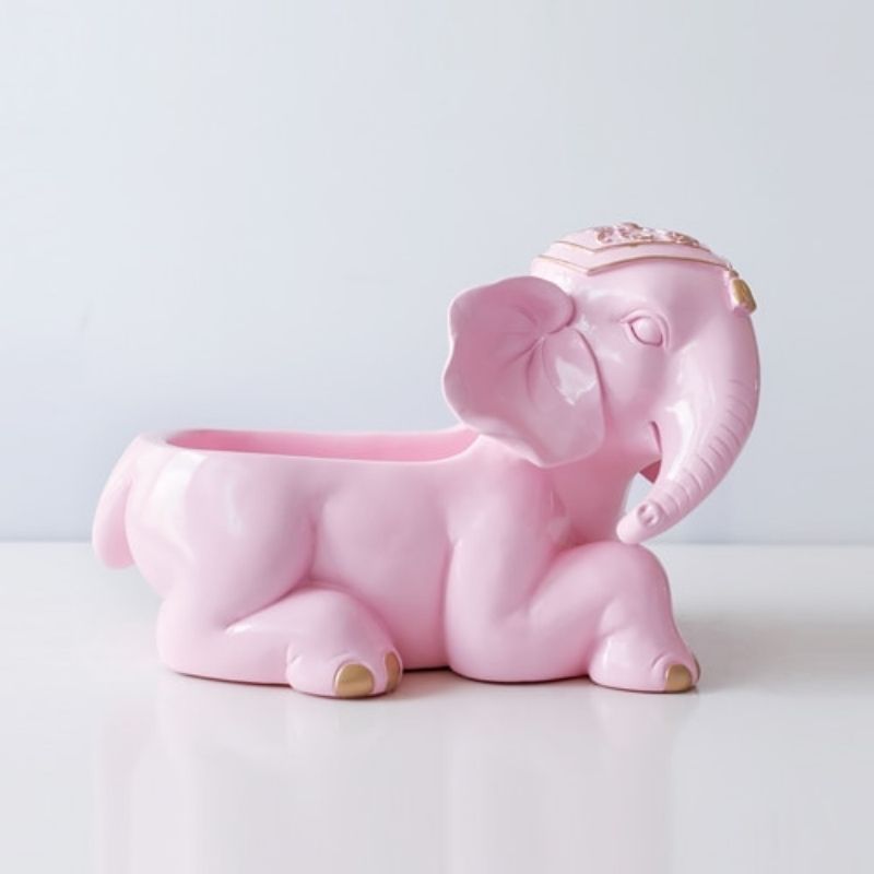 Statue de l'Éléphant Indien Coloré — Édition Signature