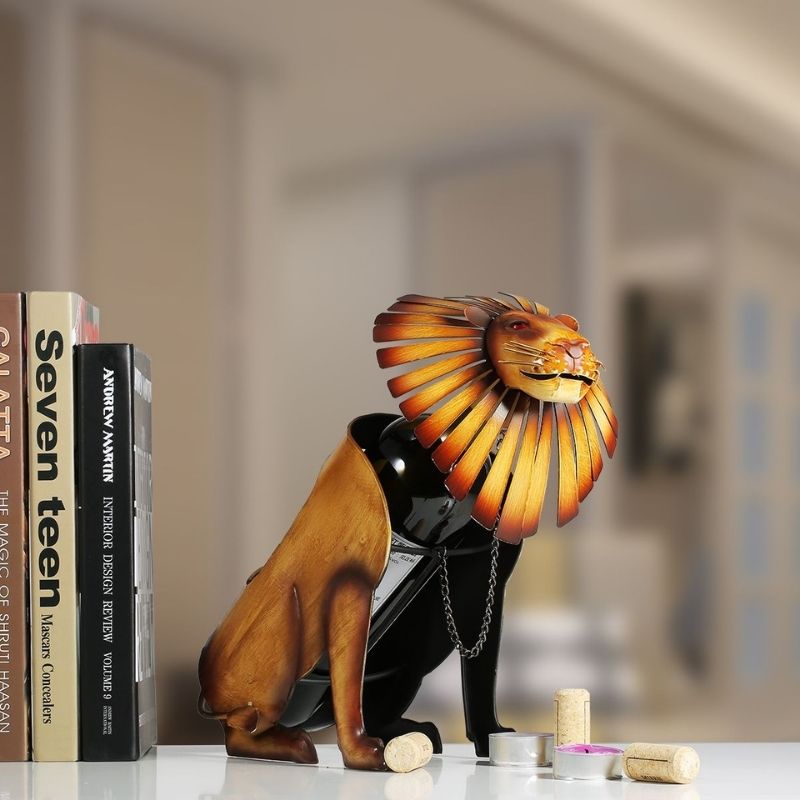 Statue Lion Porte-Vin Signature