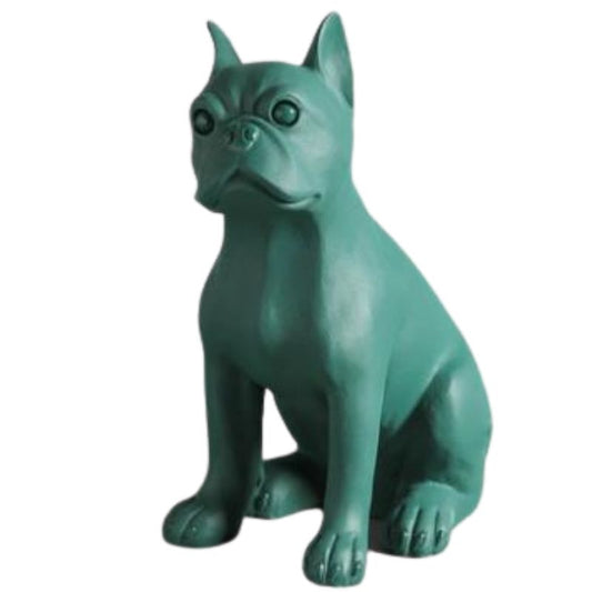 bouledogue-francais-statue-vert