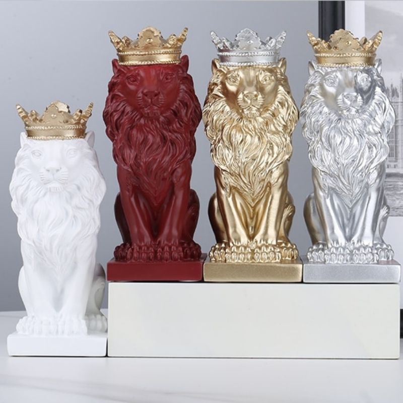 Statue du Roi Lion Blanc — Collection Prestige