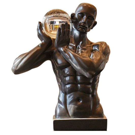 statue-homme-noir-resine