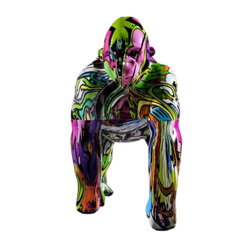 statue-gorille-deco-peinture