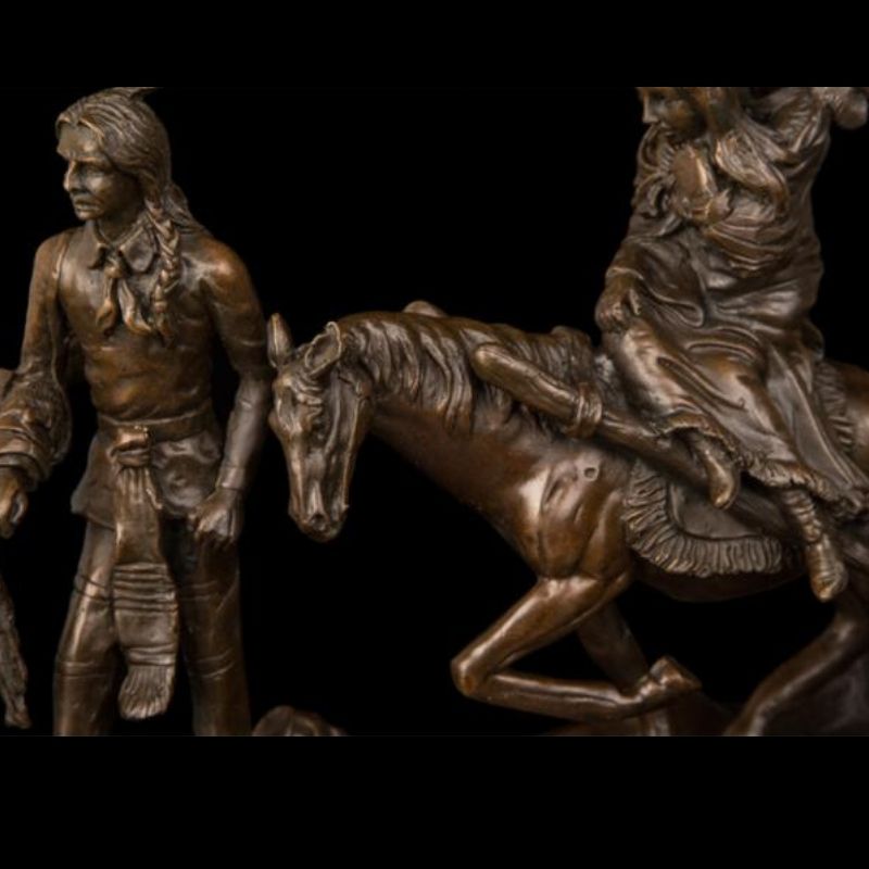 Statue Indienne en Bronze — Édition Prestige