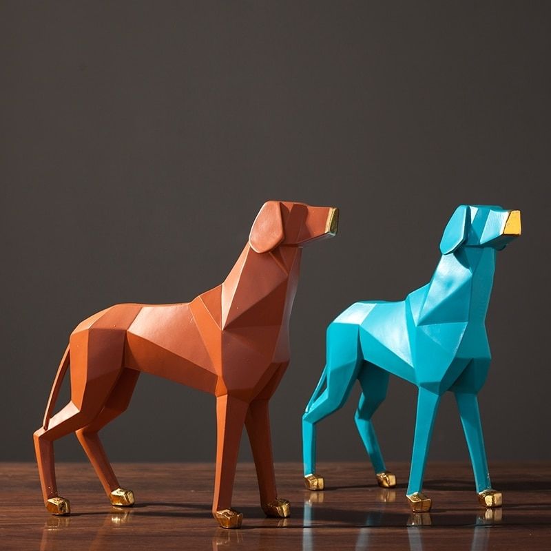 Statue Chien Origami - Collection Signature