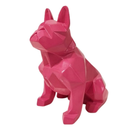 statue-bouledogue-origami-rose