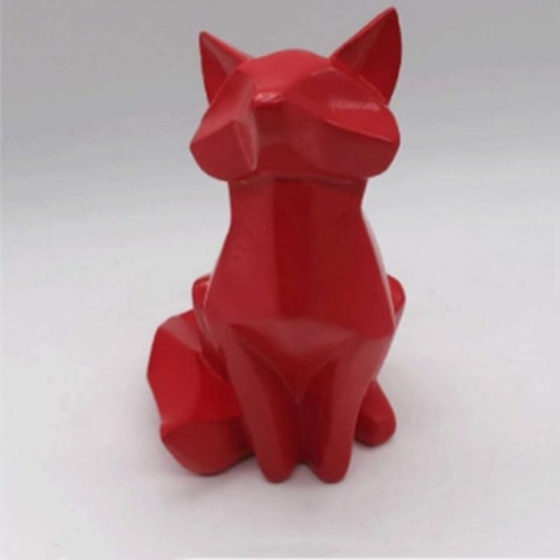 Statue Origami: Renard Rouge