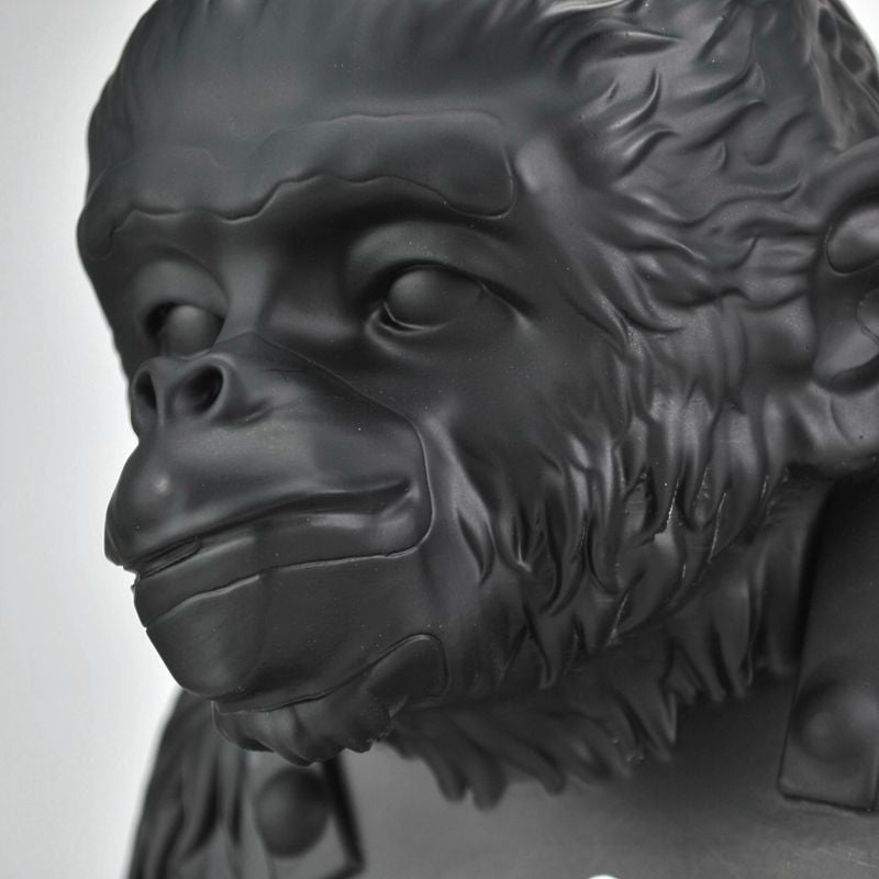 Statue Singe Déco Noire - Édition Luxe