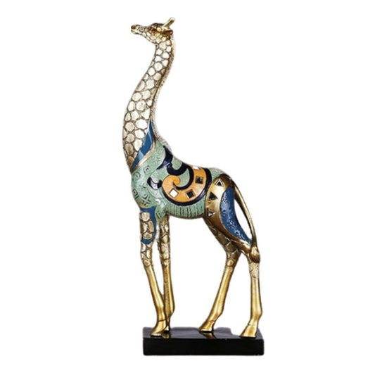 statue-africaine-girafe-or