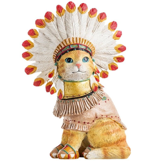 statue-indien-chat