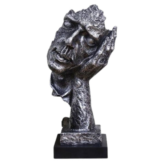 statue-homme-visage-dore
