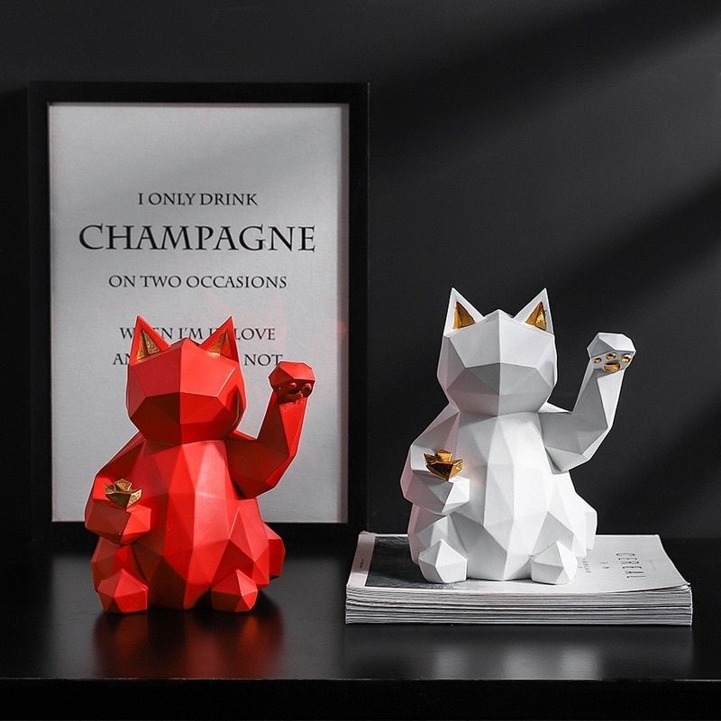 Statue Chat Origami Japon — Édition Signature