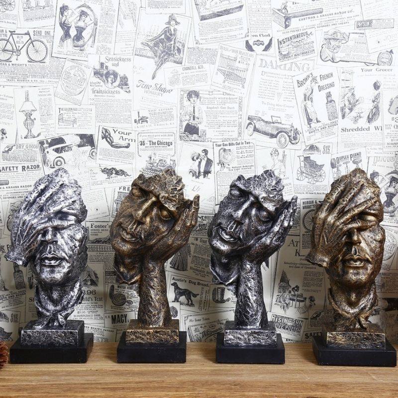 Statue Visage d’Homme en Bronze — Édition Signature