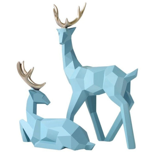 statue-origami-cerf-bleu