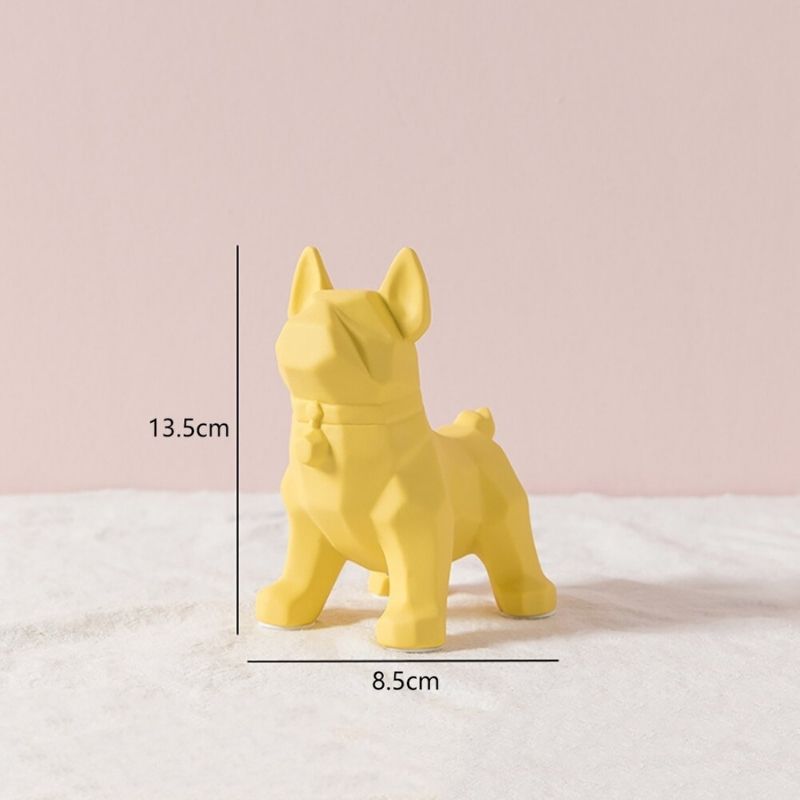 Statue Origami Chien Jaune – Édition Signature