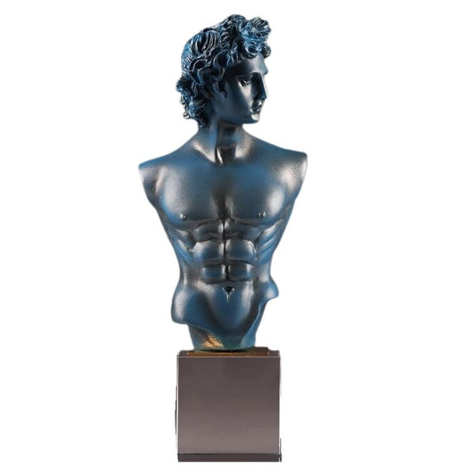 statue-buste-homme-bleu