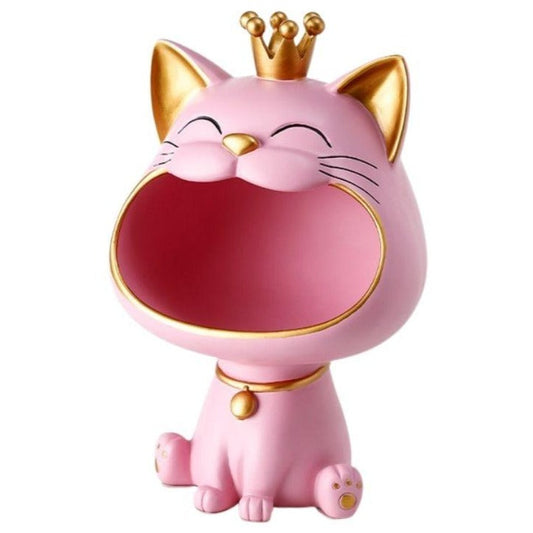 statue-chat-couleur-rose