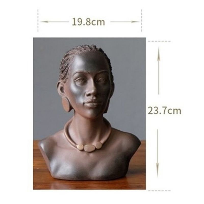 Statue Femme Africaine en Résine – Collection Prestige