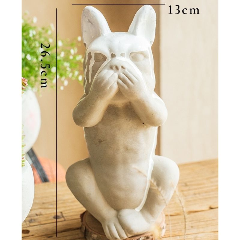 Statue Bouledogue – Peinture d'Art Signature