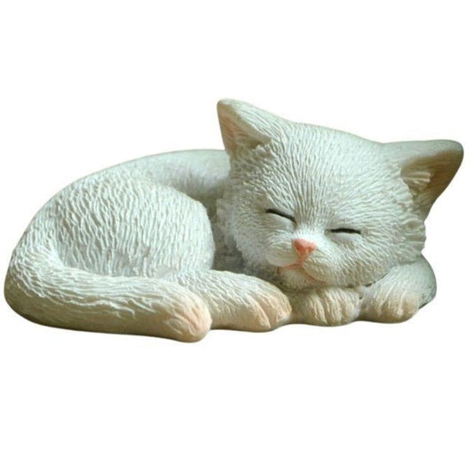 statue-chat-blanc-en-resine