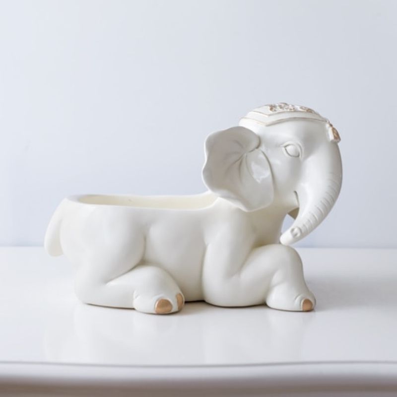 Statue de l'Éléphant Indien Coloré — Édition Signature