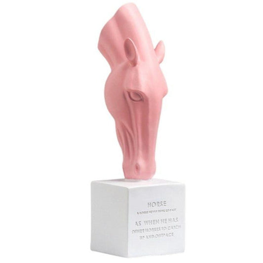 statue-cheval-tete-rose