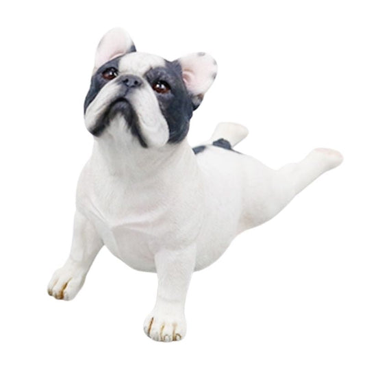 statue-bouledogue-blanc-allonge